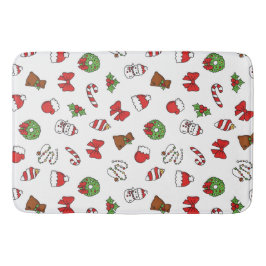 ハッピークリスマスメリークリスマスセーターフェスティバルホリデー バスマット