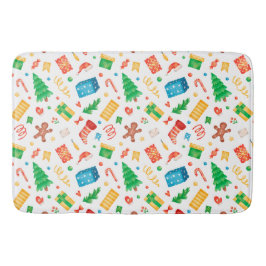 ハッピークリスマスメリークリスマスセーターフェスティバルホリデー バスマット