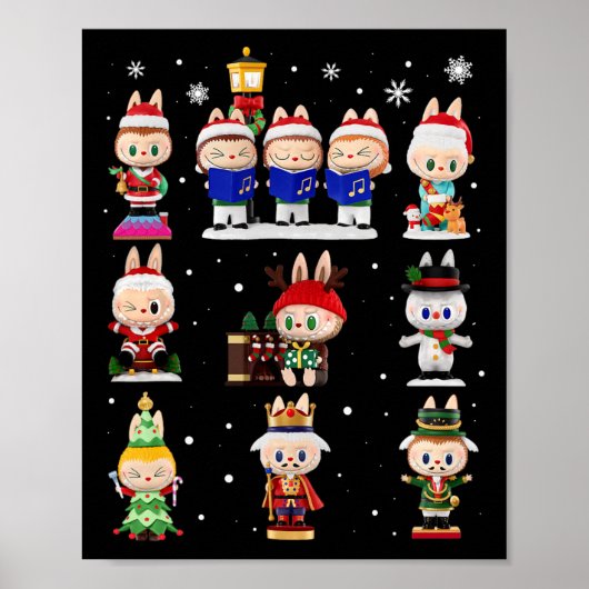 ハッピークリスマスラブブ恋人かわいいラブブザモンスターズC ポスター (正面)