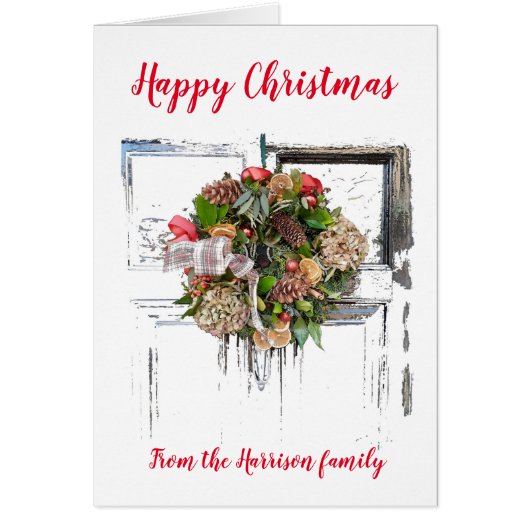 ハッピークリスマスリースパーソナライズされたが来た (正面)