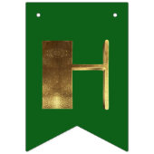 ハッピークリスマスレッドグリーンゴールデン文字タイポグラフィ バンティングフラッグ (第2の旗)