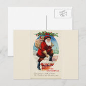 ハッピークリスマスヴィンテージサンカスタムタ葉書 シーズンポストカード (正面/裏面)