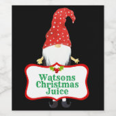 ハッピークリスマス小妖精や小人カスタムワインラベル ワインラベル (シングルラベル)