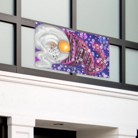 ハッピークリスマス格言バナー 横断幕 (ビルの外側)