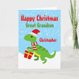ハッピークリスマス素晴らし孫恐竜Tレックス カード