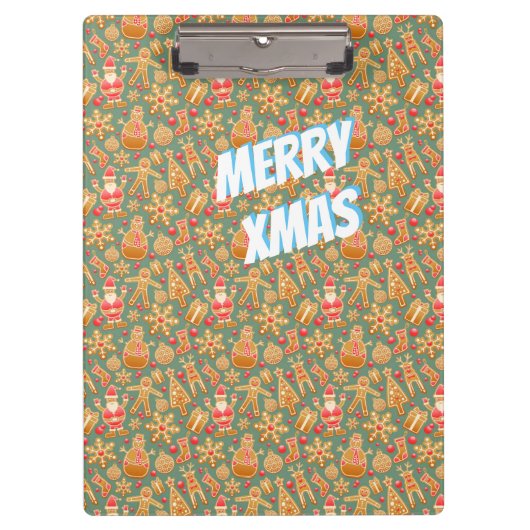 ハッピークリスマス記号 クリップボード (正面)