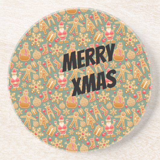 ハッピークリスマス記号 コースター (正面)