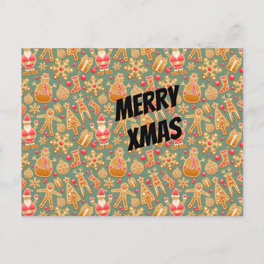 ハッピークリスマス記号 シーズンポストカード (正面)