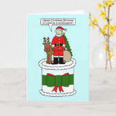 ハッピークリスマス誕生日へ孫娘 カード (黄色い花)