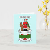 ハッピークリスマス誕生日to夫 カード (黄色い花)