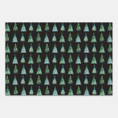 ハッピークリスマス金ゴールドとブラックラッピング紙 ラッピングペーパーシート (正面3)