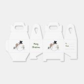 ハッピークリスマス雪だるまイラストレーションとタイプ フェイバーボックス (折り畳みなし)