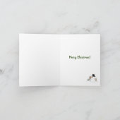 ハッピークリスマス雪だるまイラストレーション シーズンカード (内部)