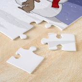 ハッピークリスマス雪だるま&かわいいトナカイ ジグソーパズル (側面)