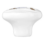 ハッピークリスマス雪だるま&かわいいトナカイ セラミックノブ (側面)