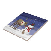 ハッピークリスマス雪だるま&カワイトトナカイ タイル (側面)
