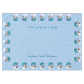 ハッピークリスマス雪だるま&バードウィンターシーン テーブルクロス (正面(横))