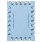 ハッピークリスマス雪だるま&バードウィンターシーン テーブルクロス (正面)