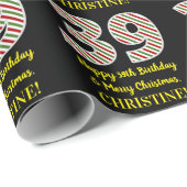ハッピークリスマス39誕生日&メリークリスマス,名前をカスタムする ラッピングペーパー (ロールコーナー)