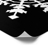 ハッピークリスマス – アイスクリスタル – スノーフレーク ポスター (角)