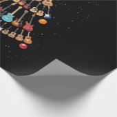 ハッピークリスマス|ウクレレ楽器クリスマスツリー ラッピングペーパー (角)