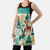 ハッピークリスマス – フェスティバルツリー&トナカイ エプロン (インサイチュ)