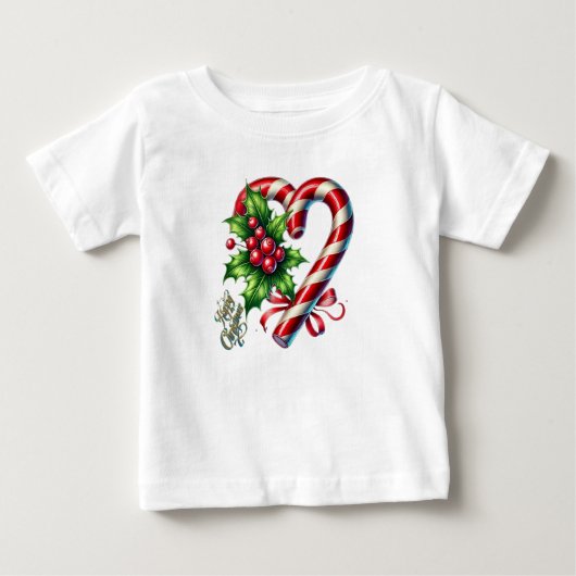 ハッピークリスマス ベビーTシャツ (正面)