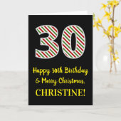 ハッピークリスマス&メリークリスマス,名前をカスタムする カード (黄色い花)