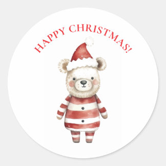 ハッピークリスマス ラウンドシール