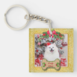 ハッピークリスマス I Woof You オリジナル犬グッズ キーホルダー