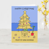 ハッピークリスマスfromニューホームバイザビーチ カード (黄色い花)