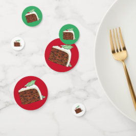 ハッピークリスマスUKイギリスのケーキスライス自家製 コンフェッティ