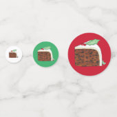 ハッピークリスマスUKイギリスのケーキスライス自家製 コンフェッティ (裏面)