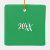 ハッピークリスマスUKイギリスのケーキスライス自家製 セラミックオーナメント (裏面)