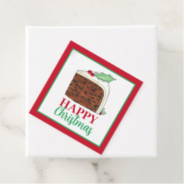 ハッピークリスマスUKイギリスのケーキスライス自家製 フェイバータグ