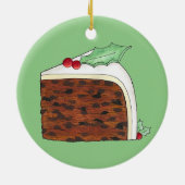 ハッピークリスマスUKブリティッシュケーキスライスフェスティバル セラミックオーナメント (裏面)