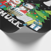 ハッピークリスムカおもしろいーHanukkahクリスマスプレゼント ラッピングペーパー (角)