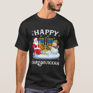 ハッピークリスムカクリスマスおもしろいズハヌッカクリスマスジェー Tシャツ