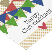 ハッピークリスムカクリスマスハヌッカハヌクマス ショートテーブルランナー (コーナー)