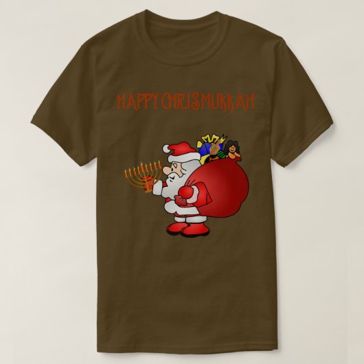 ハッピークリスムカブレンデッドファミリーホリデー Tシャツ (デザイン正面)