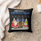ハッピークリスムカユダヤ人クリスマスハヌカー クッション (ブランケット)