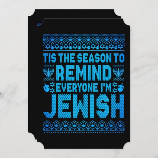 ハッピークリスムカユダヤ人クリスマスハヌカー シーズンカード (正面/裏面)
