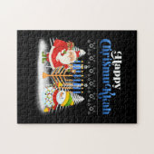 ハッピークリスムカユダヤ人クリスマスハヌカー ジグソーパズル (横)