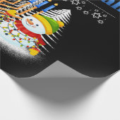 ハッピークリスムカユダヤ人クリスマスハヌカー ラッピングペーパー (角)