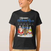 ハッピークリスムカユダヤ人クリスマスハヌカー Tシャツ (正面)