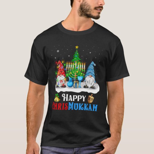 ハッピークリスムカ格言クリスマスアンドハヌカ Tシャツ (正面)