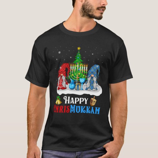 ハッピークリスムカ格言クリスマスアンドハヌカ Tシャツ (正面)