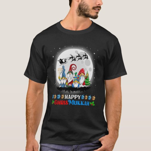 ハッピークリスムカ格言クリスマスハヌカ Tシャツ (正面)