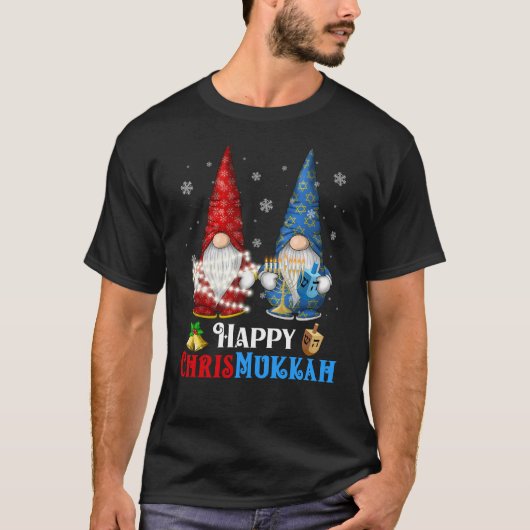 ハッピークリスムカ格言クリスマスハヌカ Tシャツ (正面)