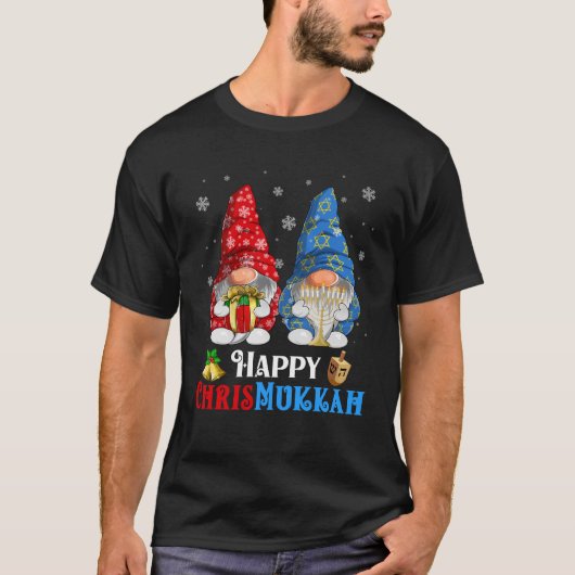 ハッピークリスムカ格言クリスマスハヌカ Tシャツ (正面)